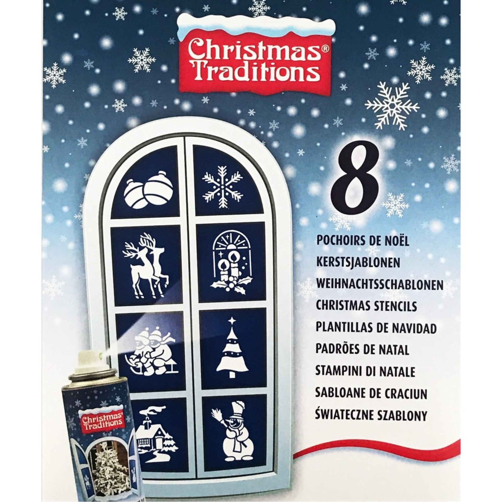 Padrões de Natal 8 Recortes para Spray Neve
