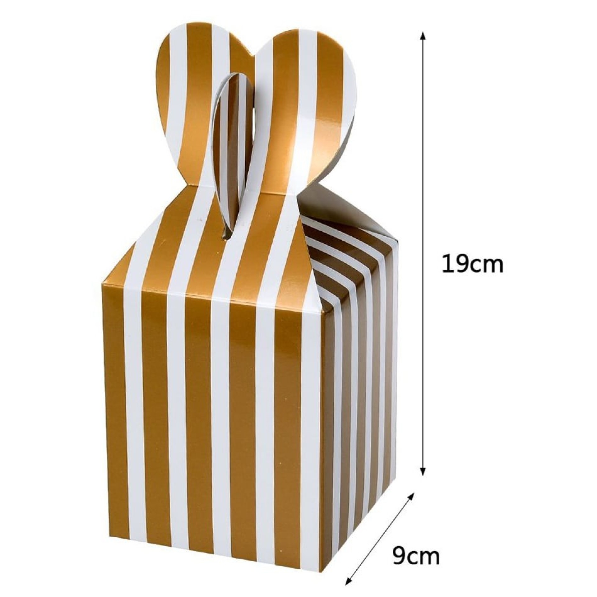 Caixa Brinde Dourada e Branca 6unid