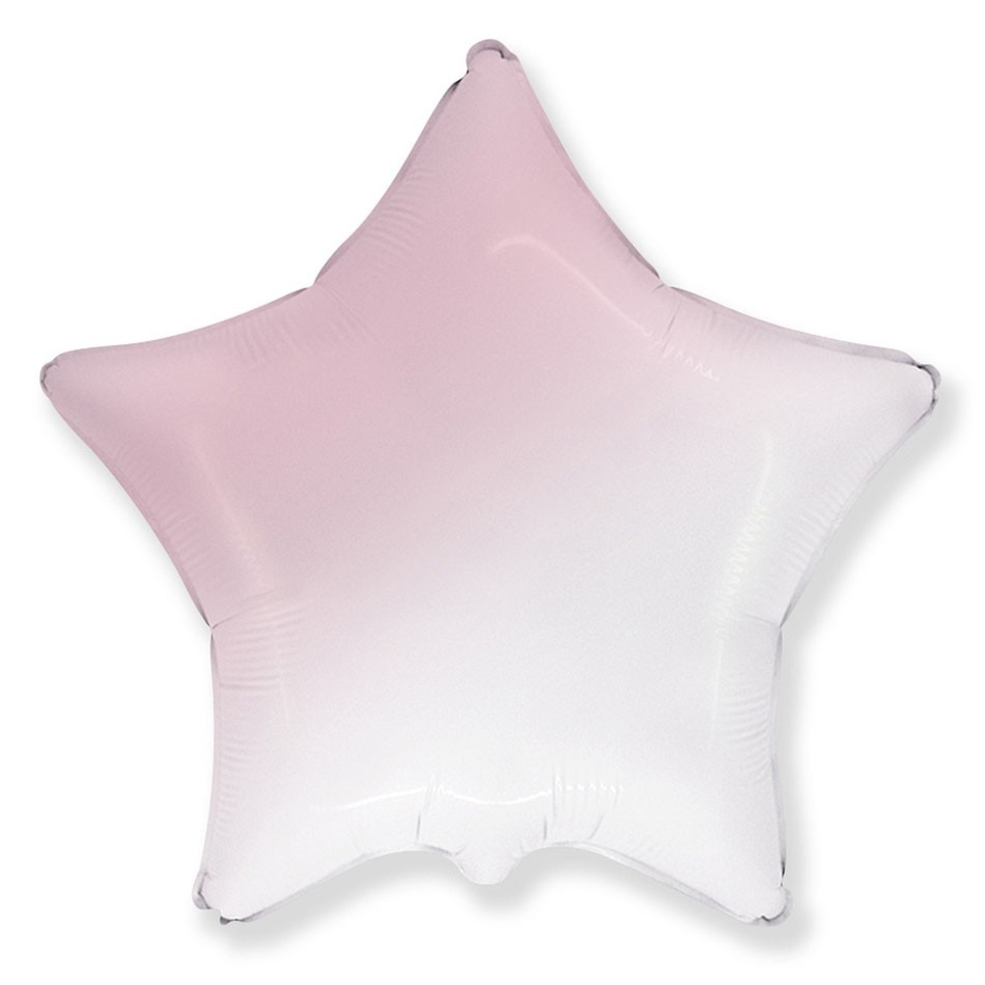 Balão Estrela Grande Branco Rosa