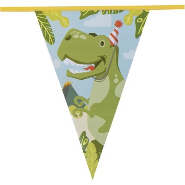 Bandeirolas Dino Party 6m Bandeirolas Dino Party 6m