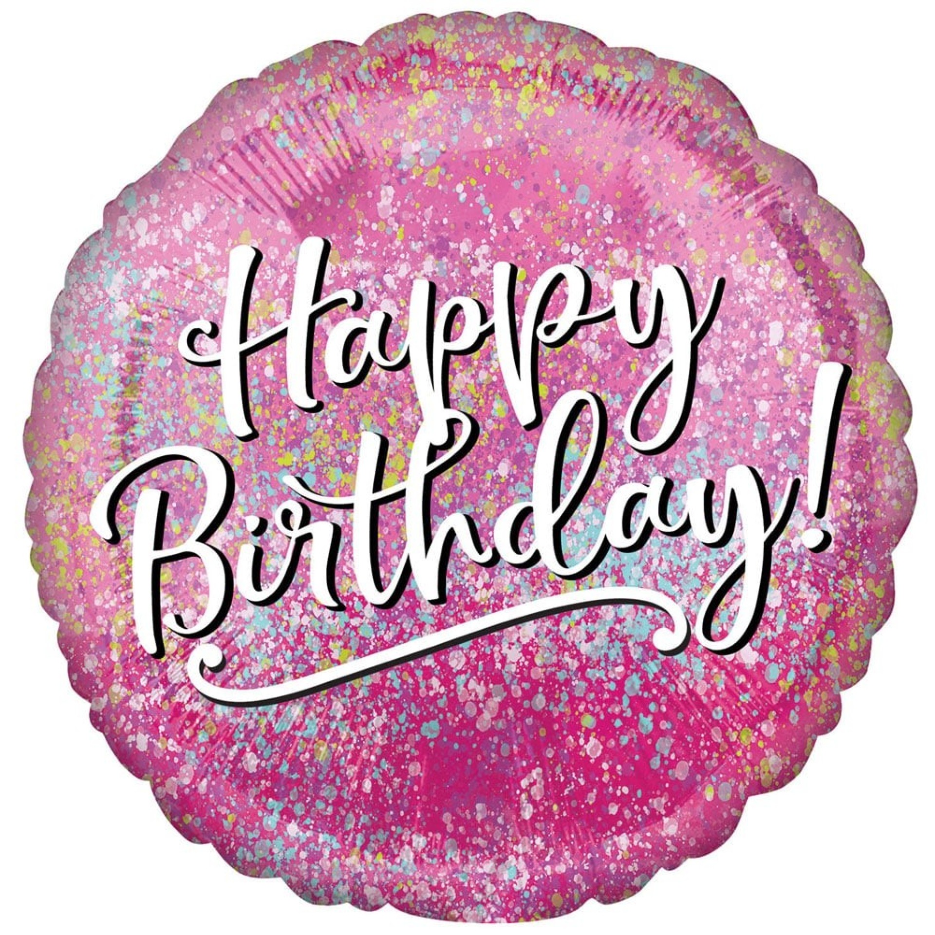 Balão happy Birthday Holográfico