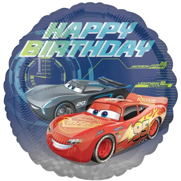 Balo Cars Happy Birthday 43cm