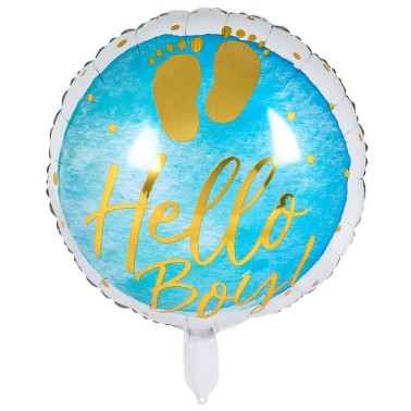 Balo Foil Hello Boy 45cm