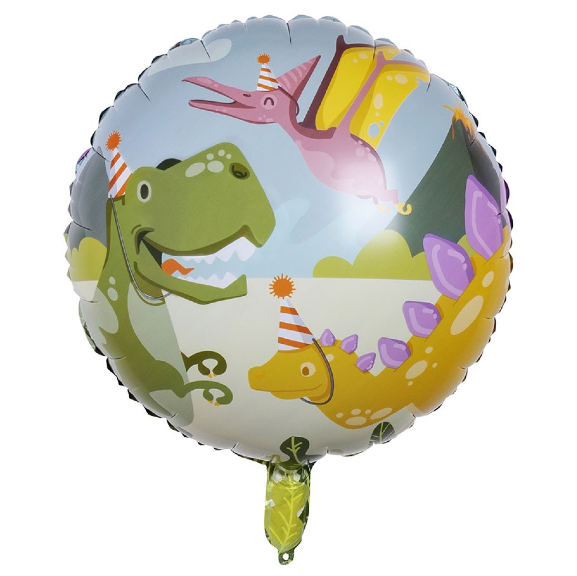 Balão Redondo Foil Dinossauro