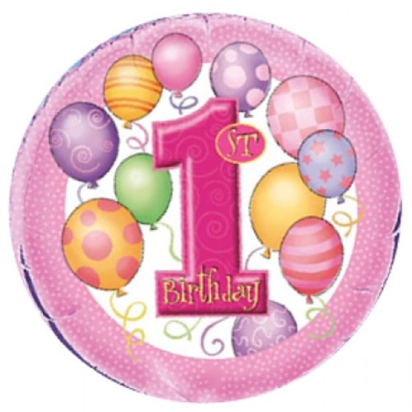 Balão 1º Aniversário Menina