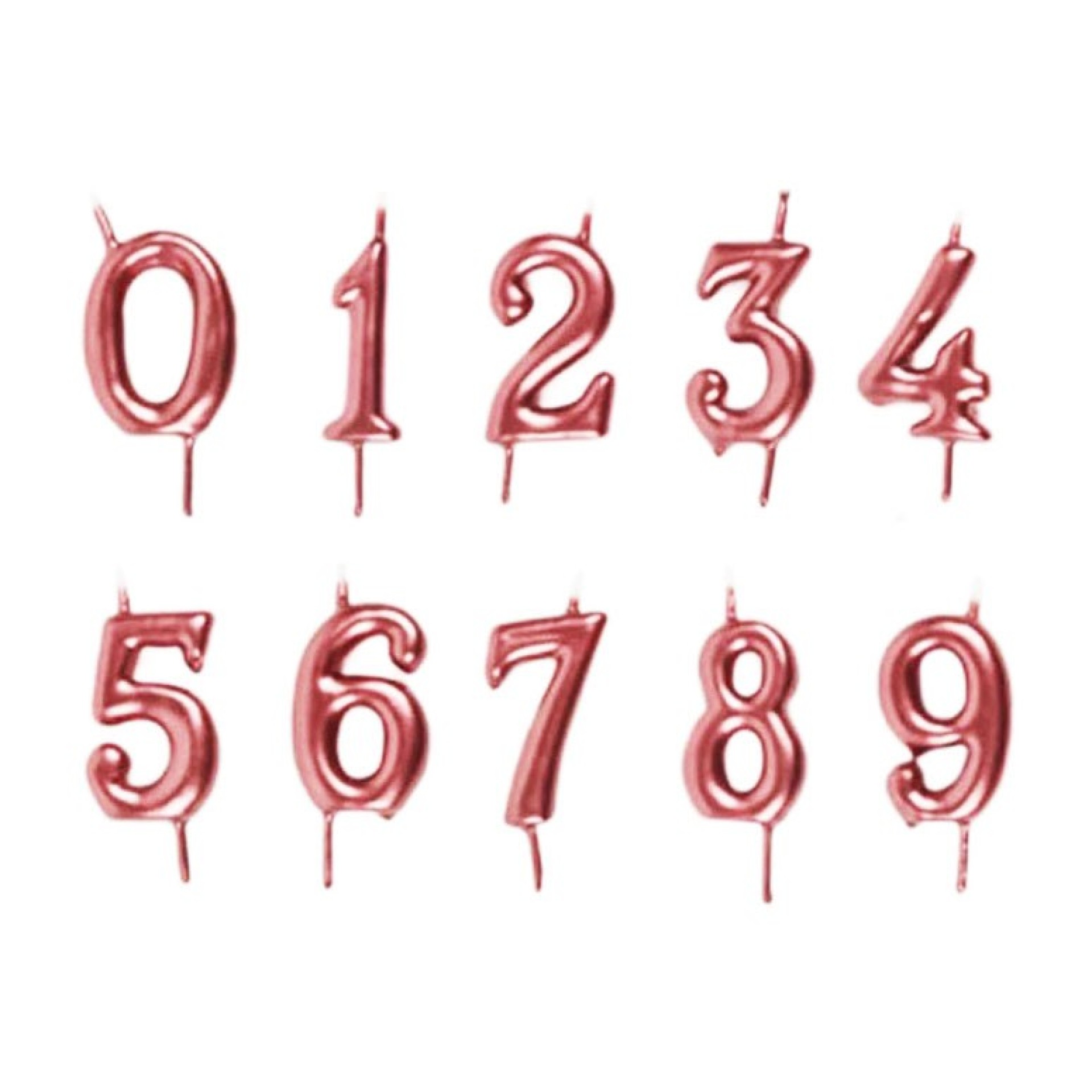 Vela de Aniversário Número Rose Gold