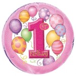 Balão 1º Aniversário Menina