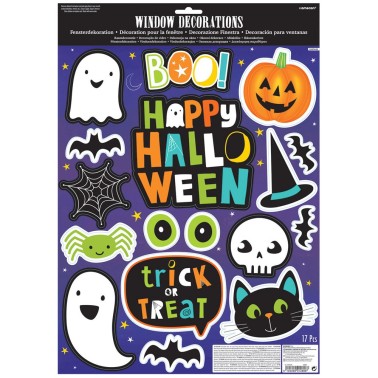 Sticker de Janelas Halloween 17unid