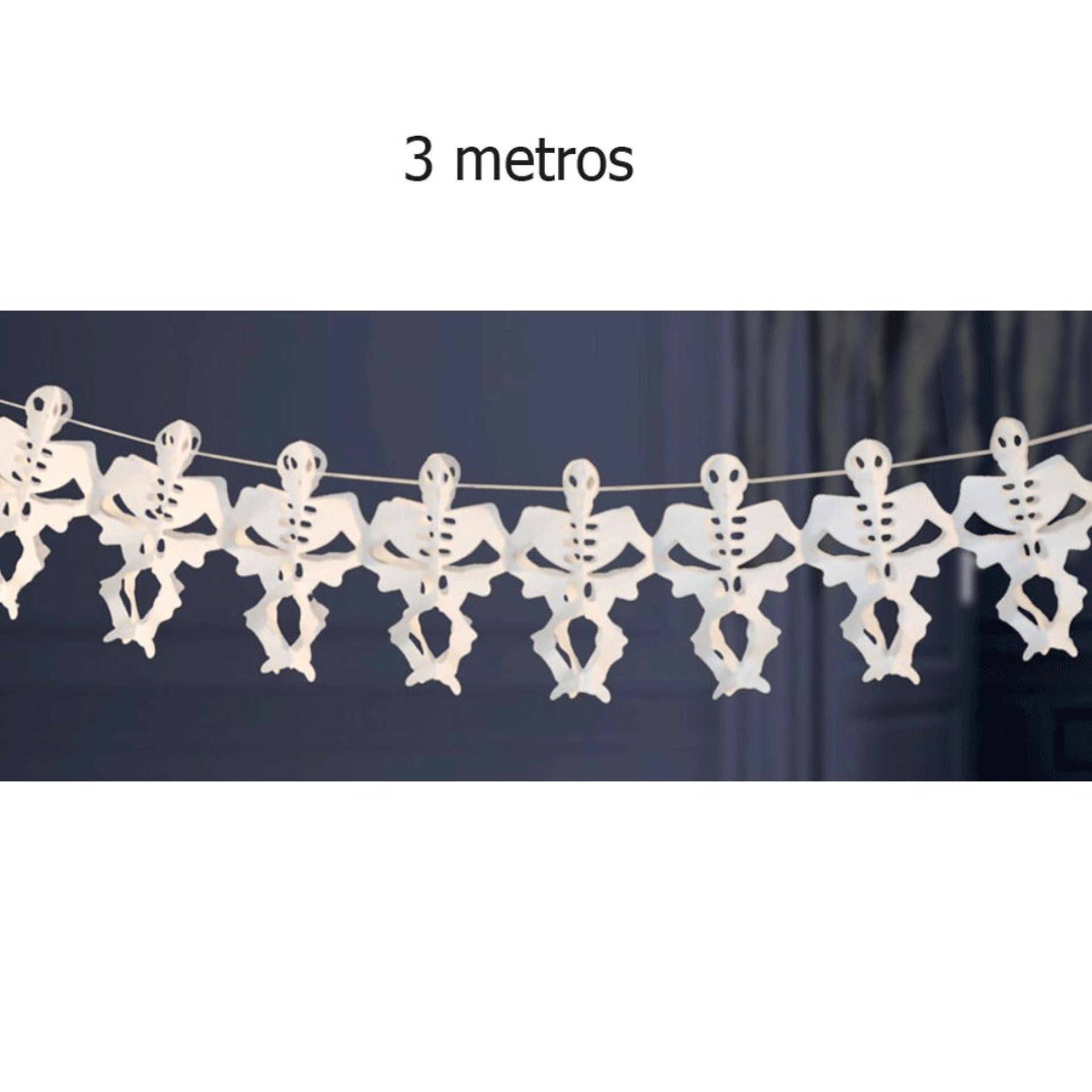 Grinalda Esqueletos Halloween 3m