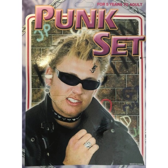 Kit Anel e Piercing de Punk
