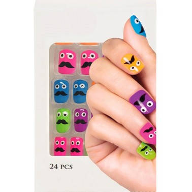 Kit Unhas Coloridas 24unid Kit Unhas Coloridas 24unid