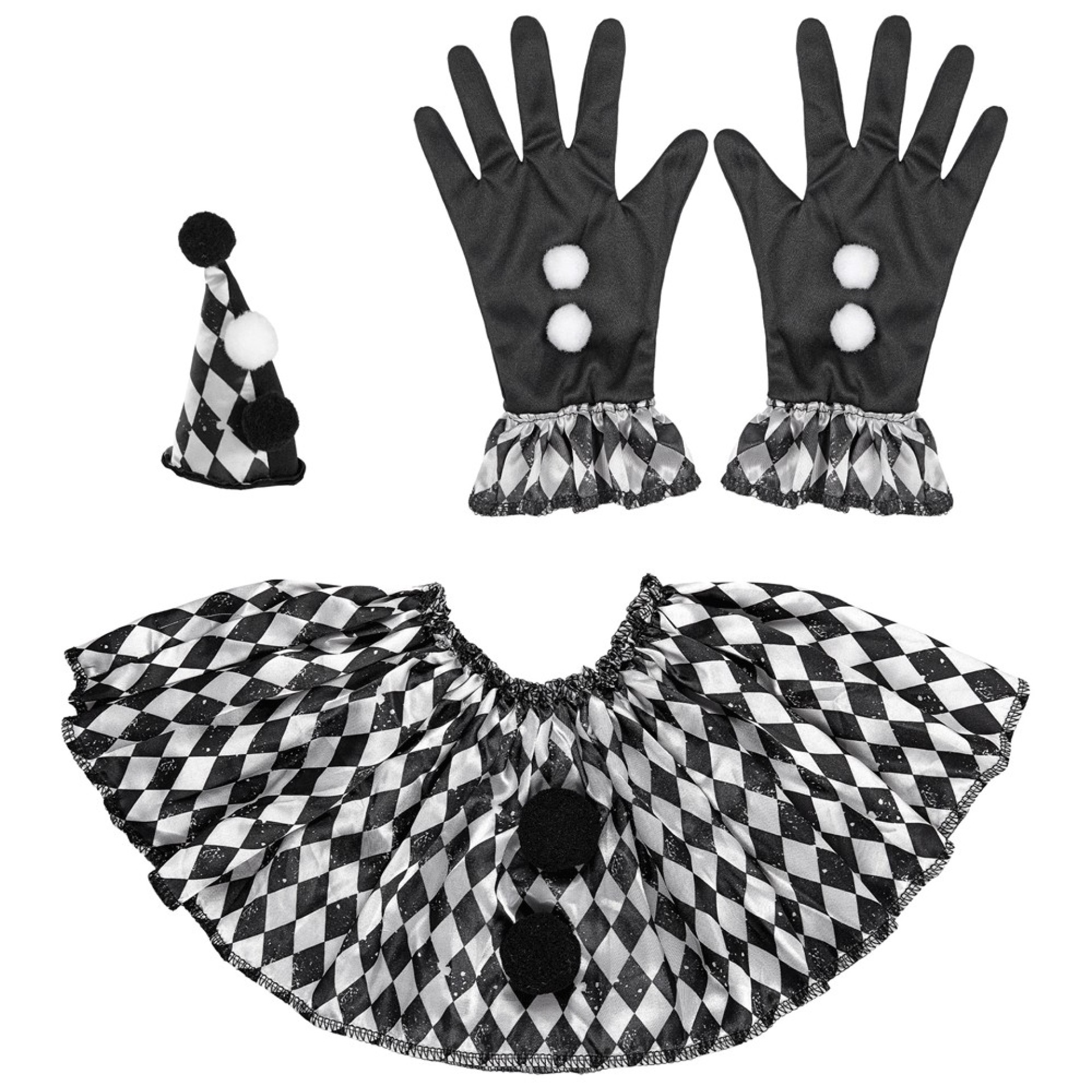 Kit Pierrot Clown 4 peças