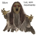 Bruxa Zombie Assustadora 50cm