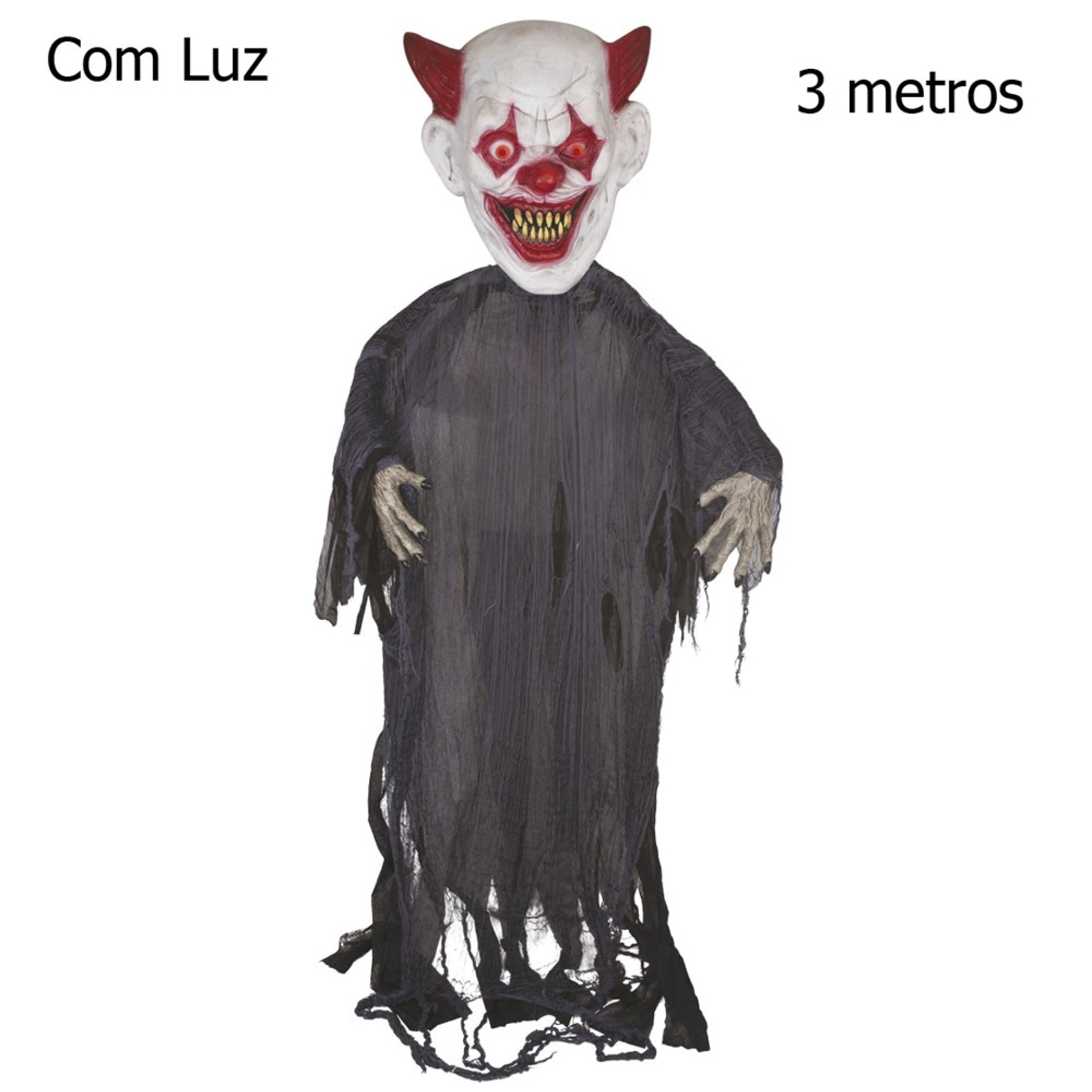 Palhaço Scary Gigante com Luz 3m