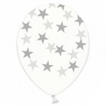 Pack Bales Transparentes Estrelas Prateadas 6unid