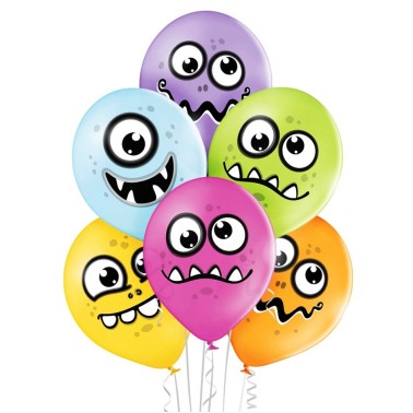 Pack Bal�es Monstros Coloridos 6unid