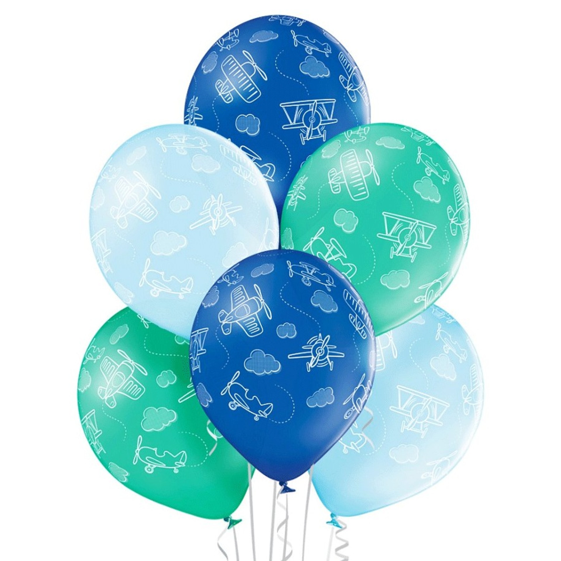 Pack Balões Aviões Azuis 6unid