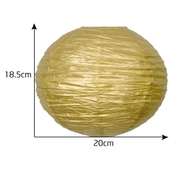 Lanterna Papel Dourada