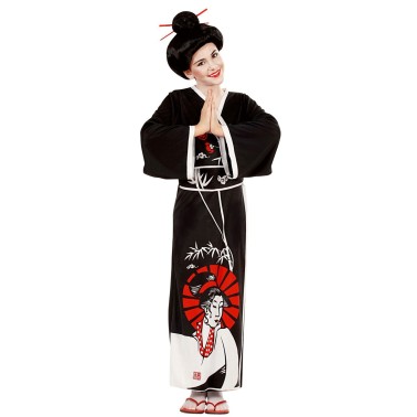 Fato Geisha Elegante Menina