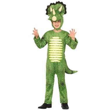Fato Dinossauro Triceratops Menino