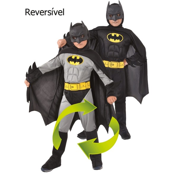 Fato Batman Reversível Menino