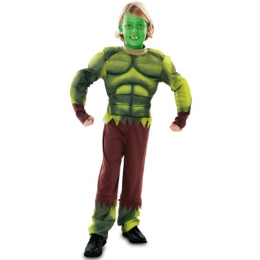 Fato Heroi Musculado Verde