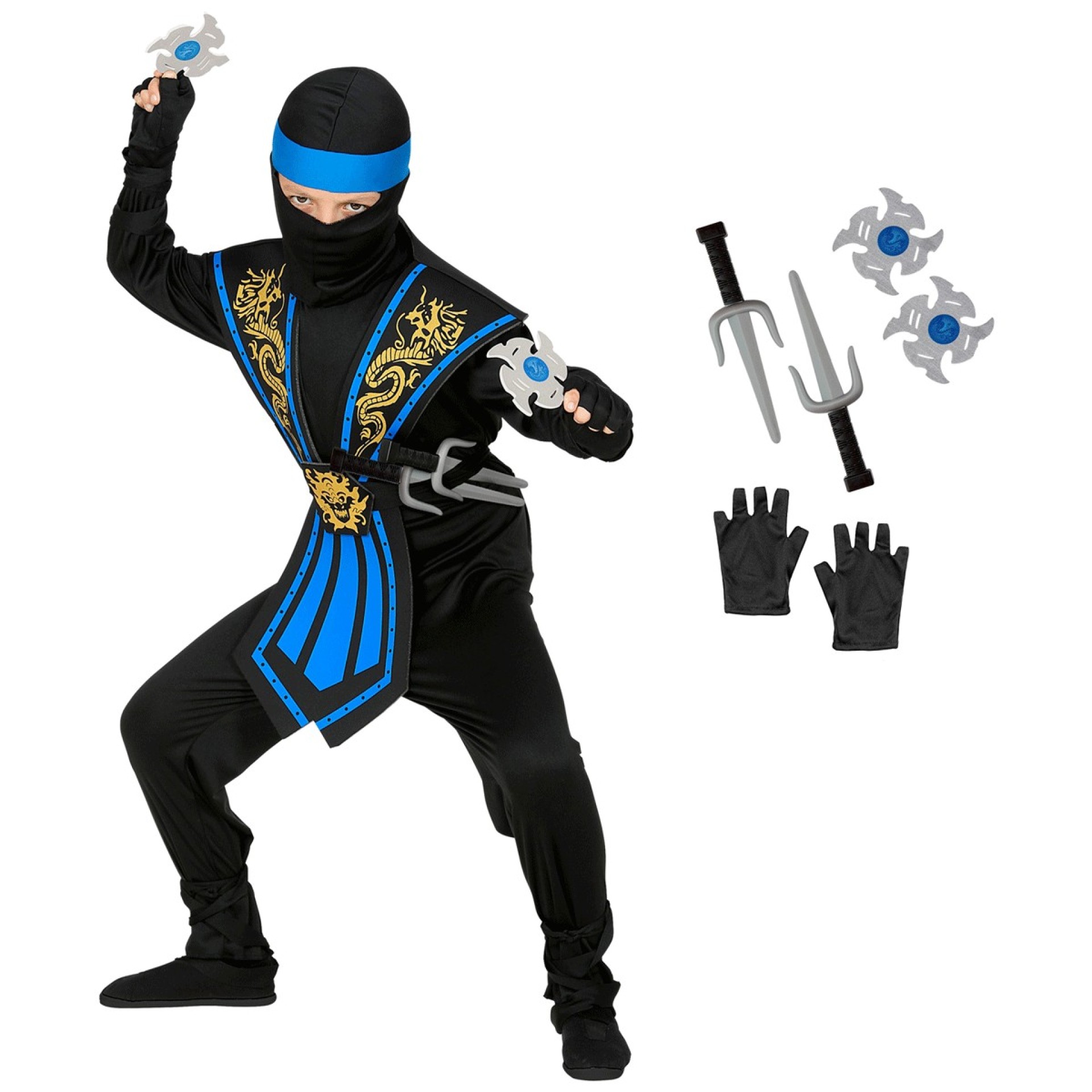 Fato Ninja Kombat com Acessórios