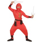 Fato Drago Ninja Vermelho Menino