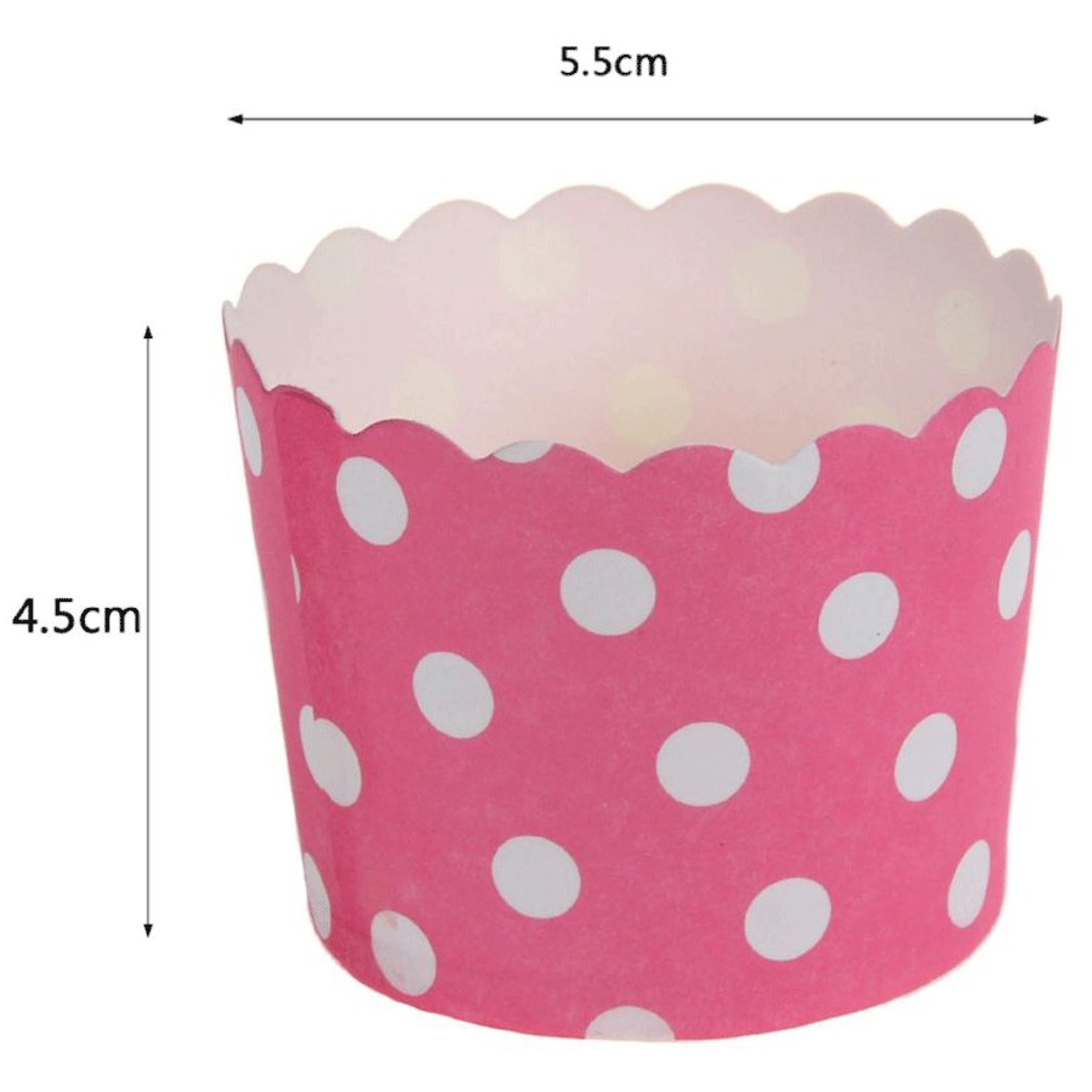 Formas Cupcake Rosa Bolinhas 12unid