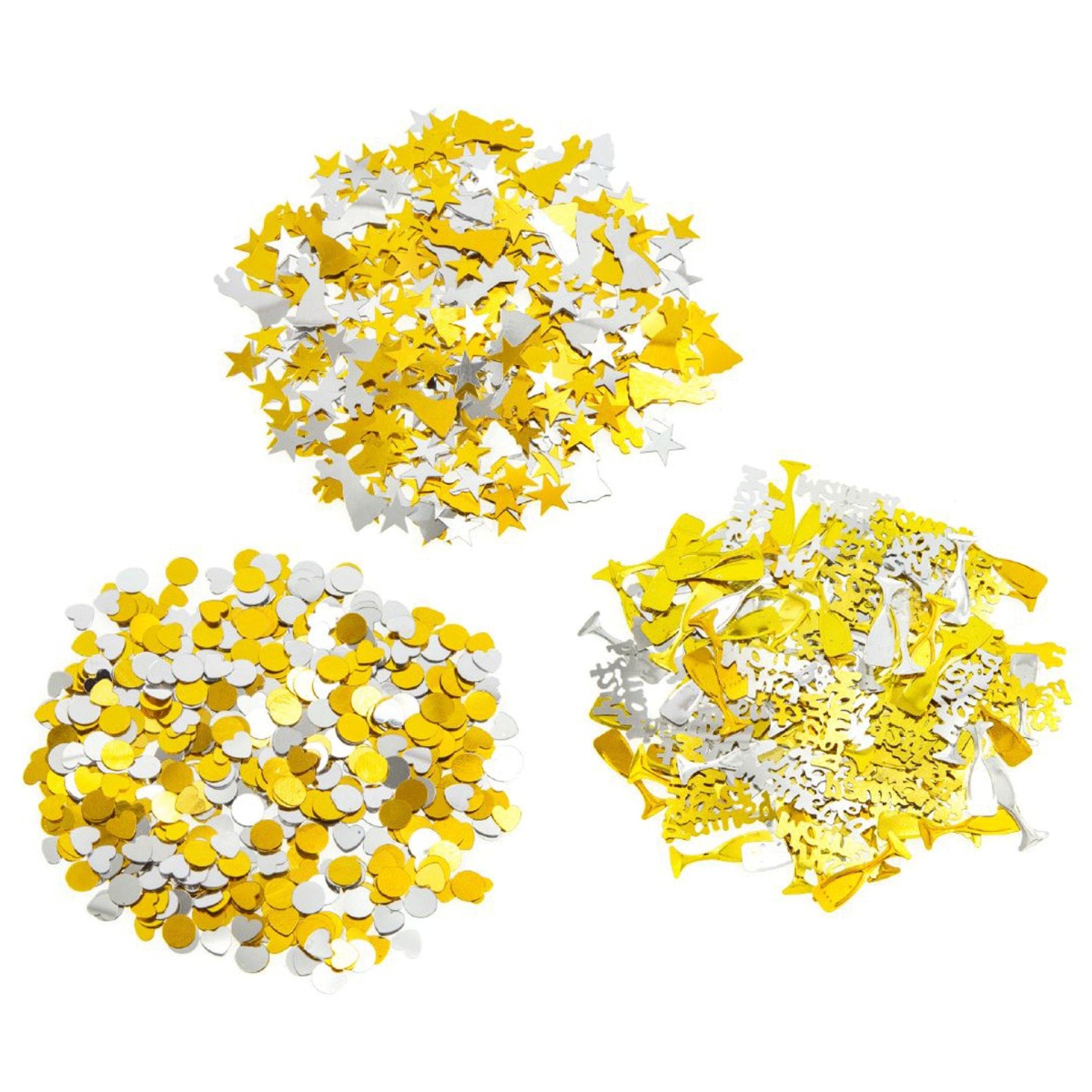 Mini Confettis Ouro e Prata 8gr