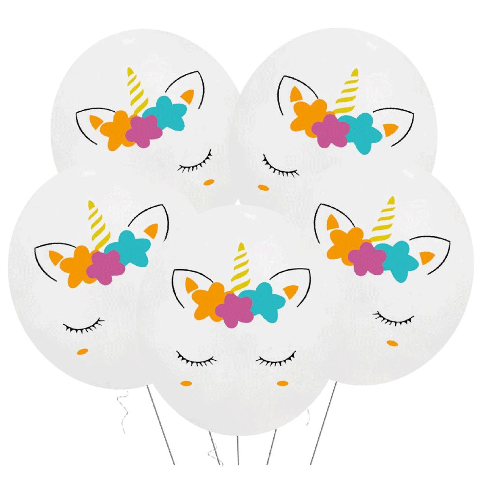 Pack Balões Unicórnio Latex 5 Unid