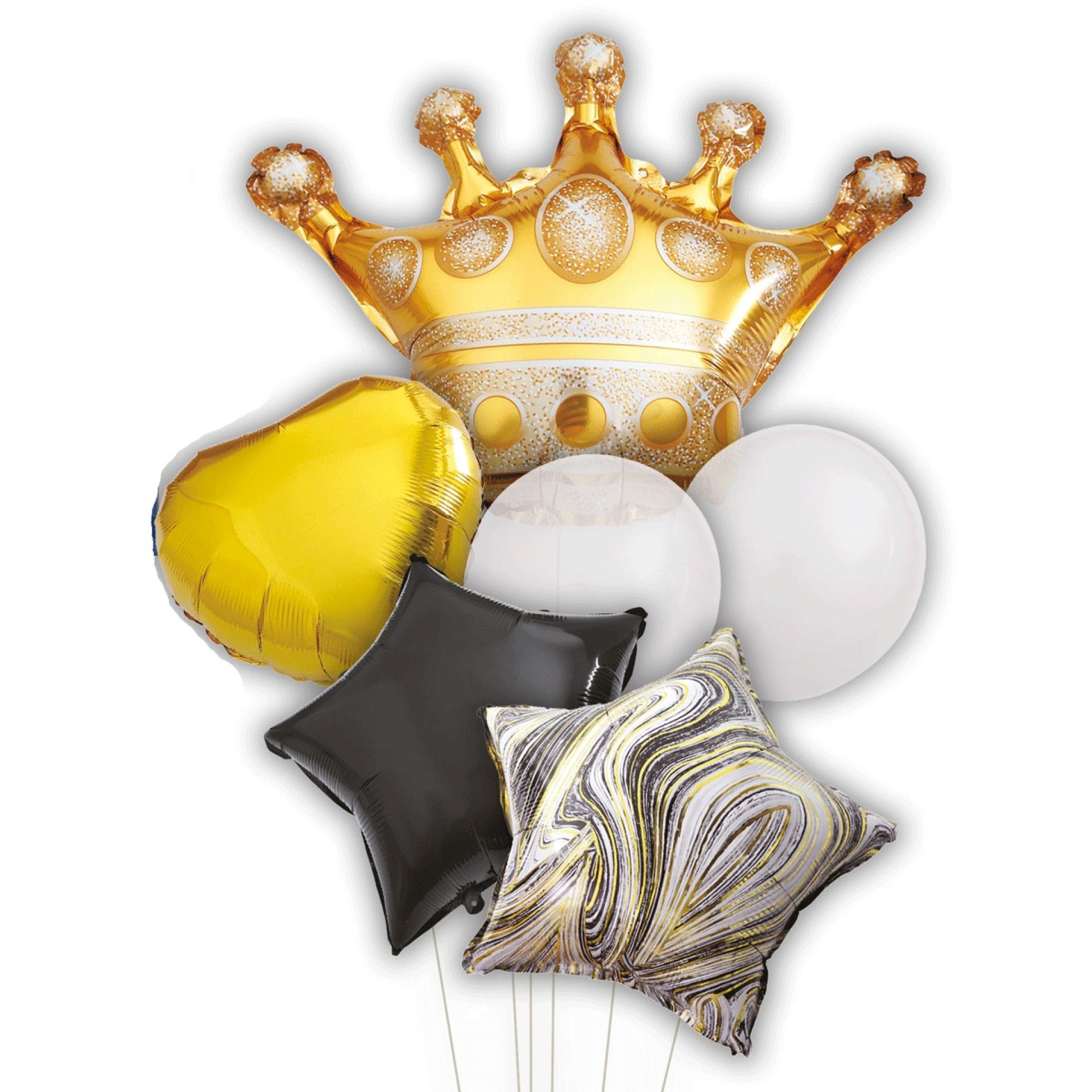 Kit Balões Coroa Dourada