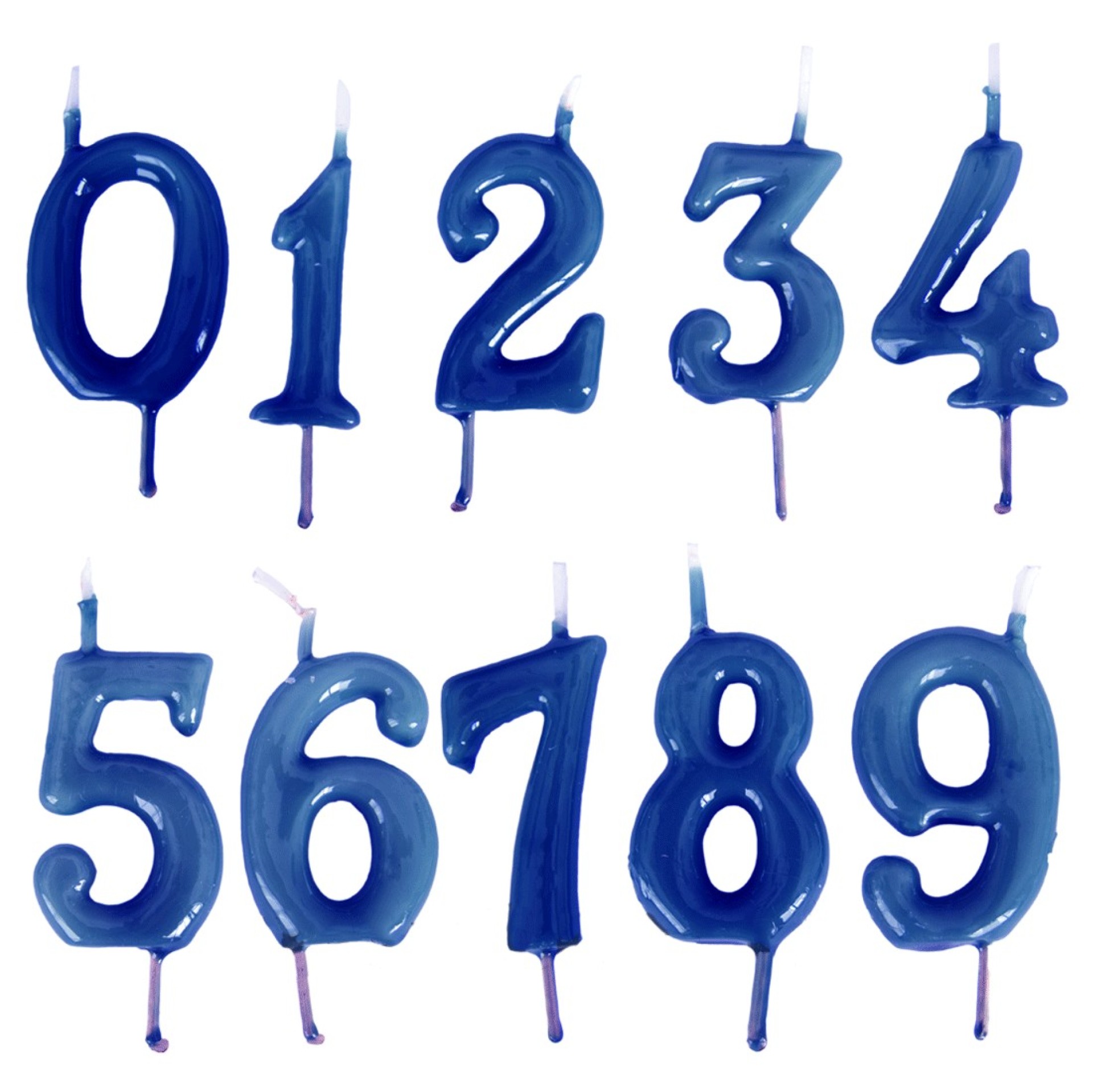 Velas Aniversário Número Azul Escuro