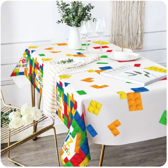 Toalha de Mesa Feliz Aniversrio Jogo