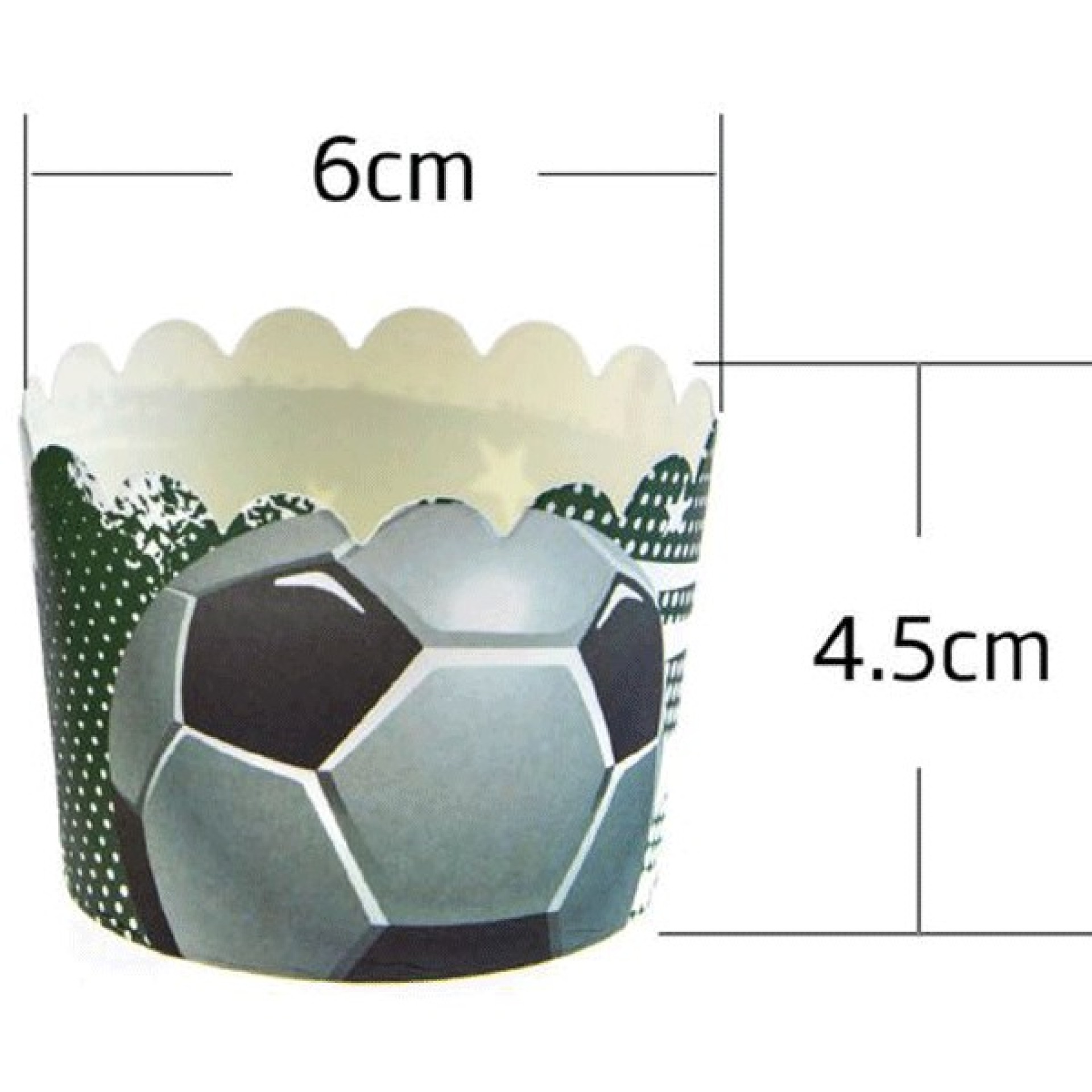 Formas Cupcakes Futebol 12 Unid