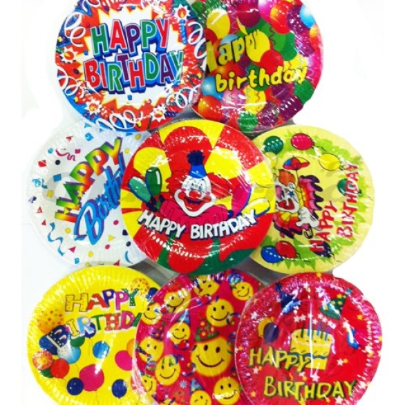 Pratos Happy Birthday Pack 10
