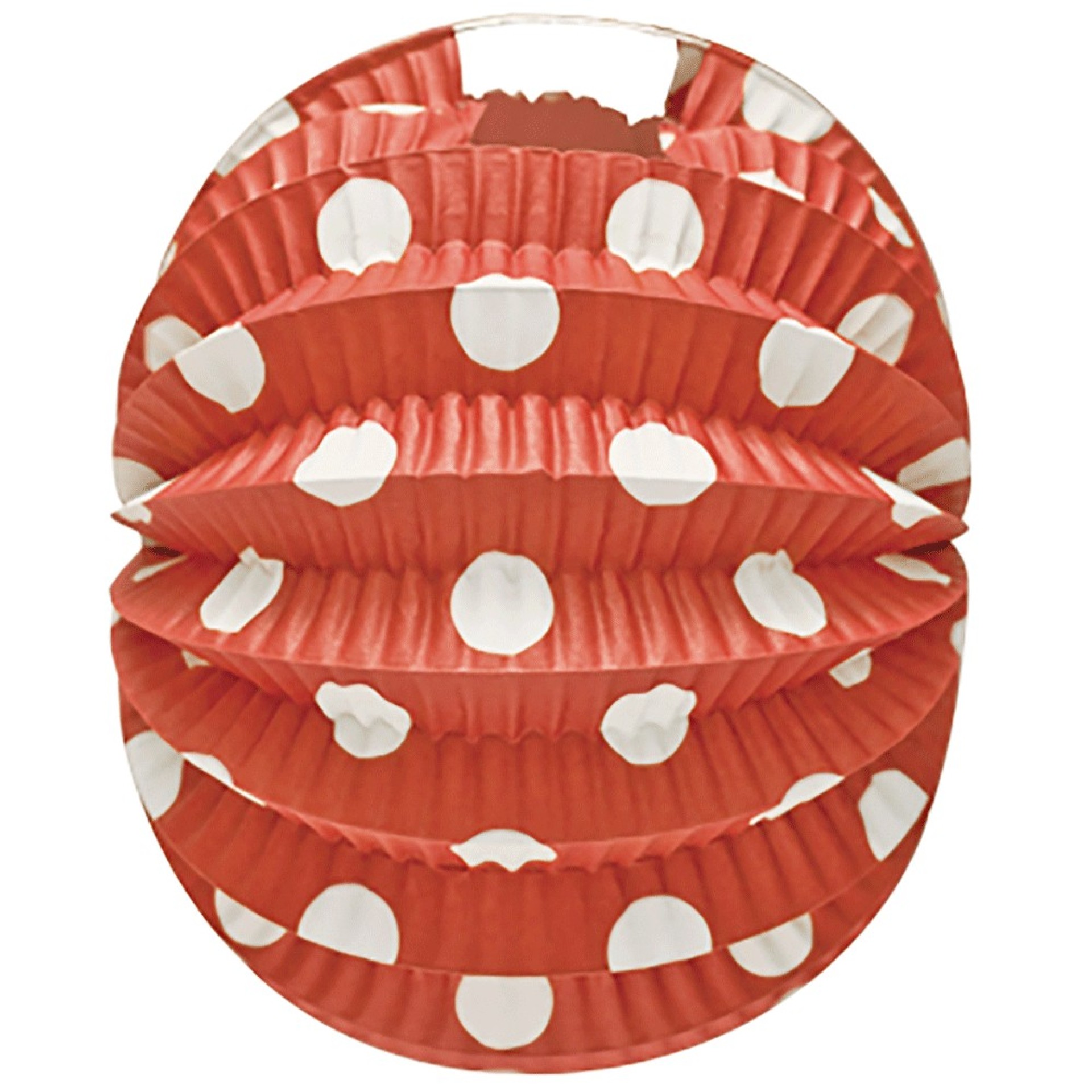 Balão de Papel Vermelho com Bolinhas