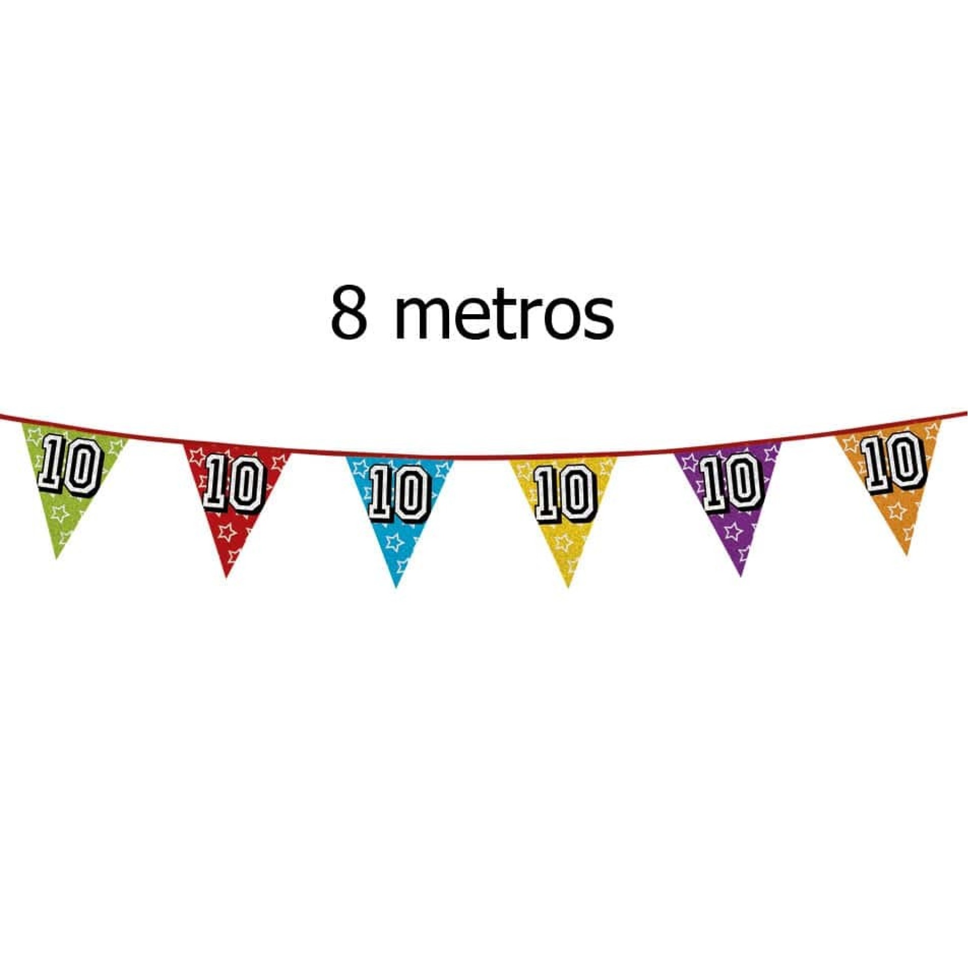 Bandeirolas Numero 10 Brilhantes