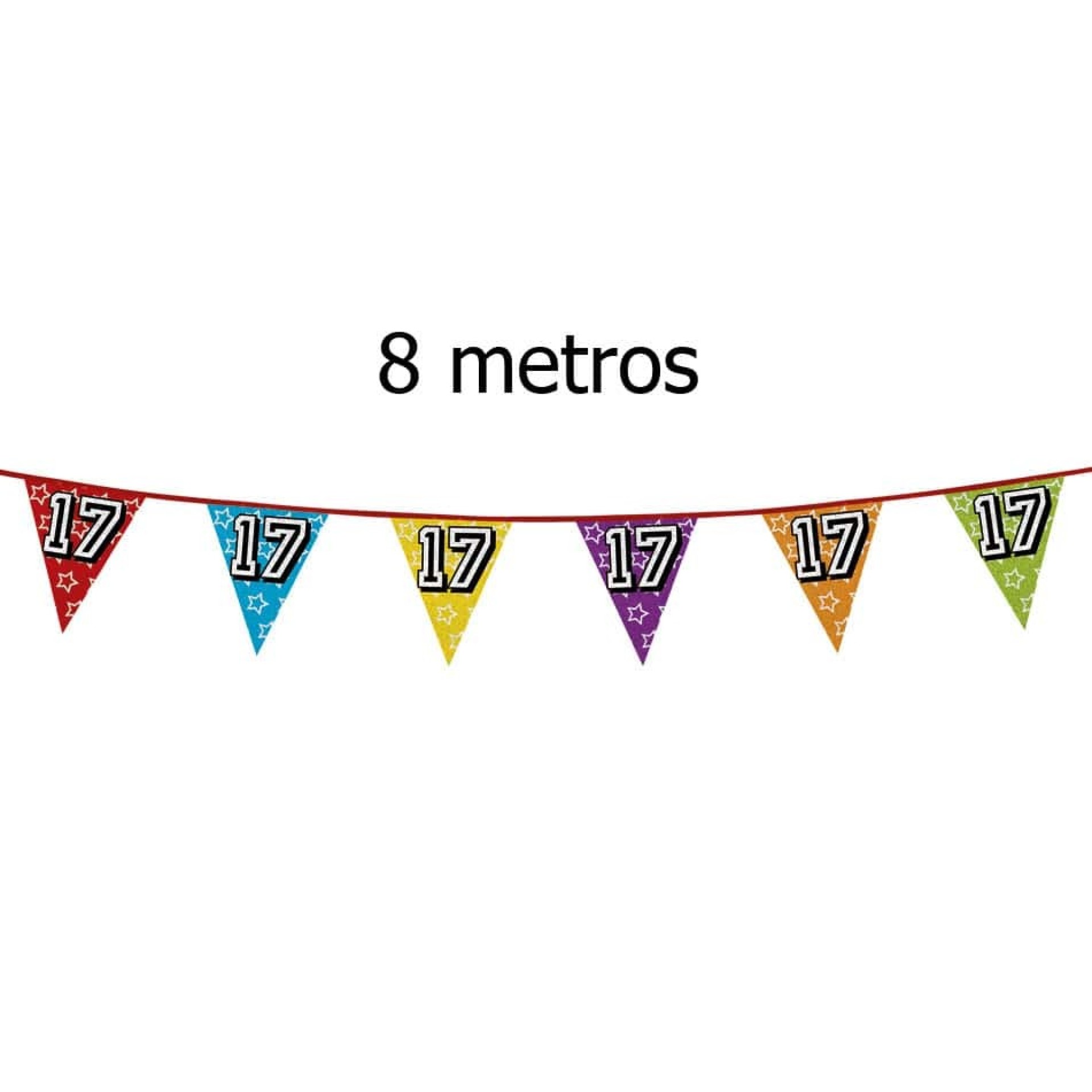 Bandeirolas Numero 17 Brilhantes