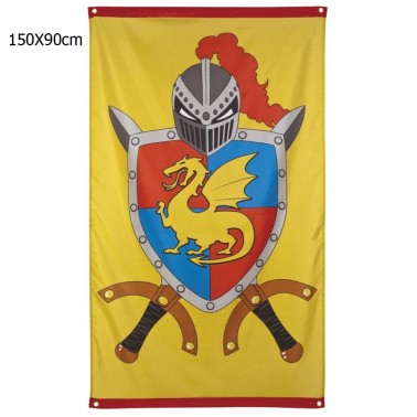 Bandeira Medieval Cavaleiro e Drago
