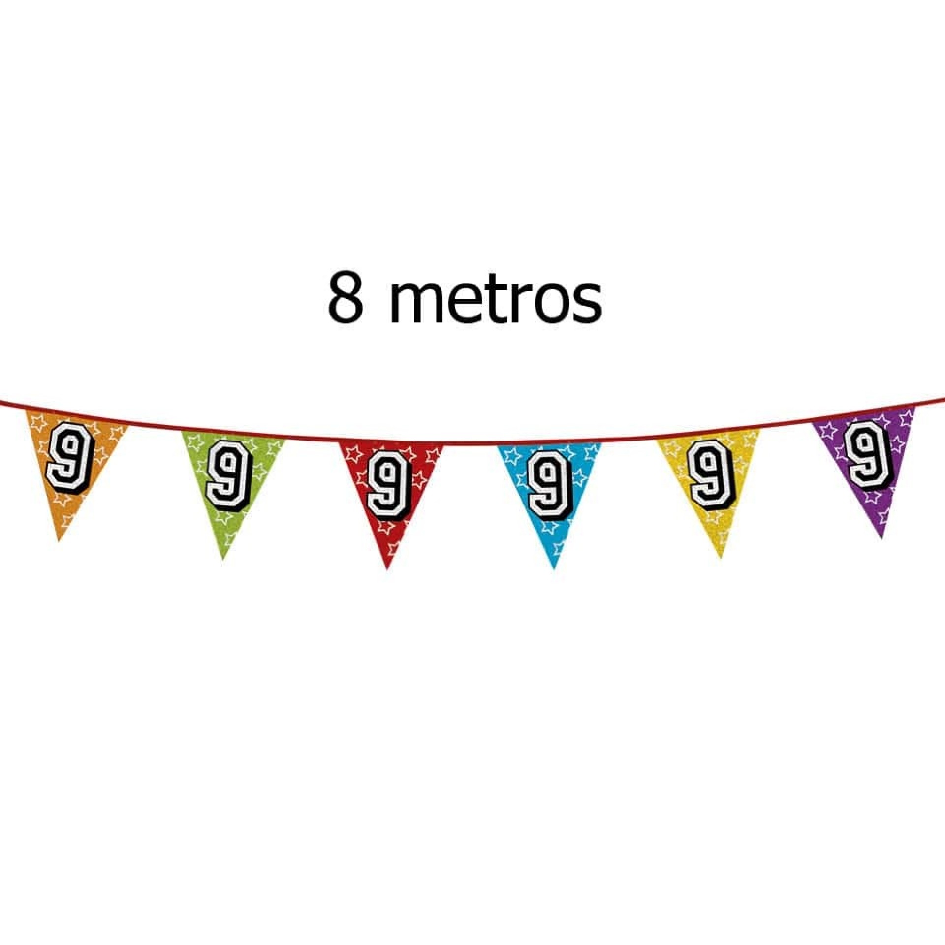 Bandeirolas Numero 9 Brilhantes