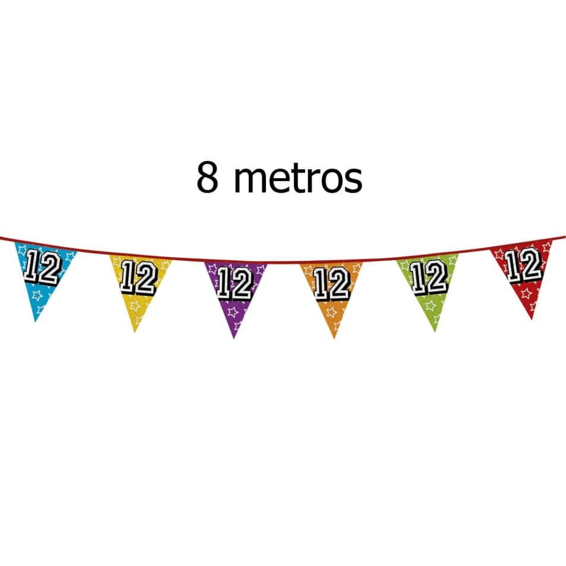 Bandeirolas Numero 12 Brilhantes