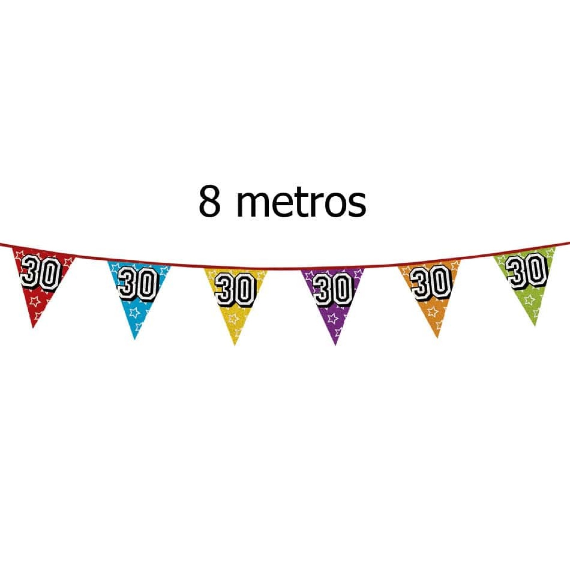 Bandeirolas Numero 30 Brilhantes