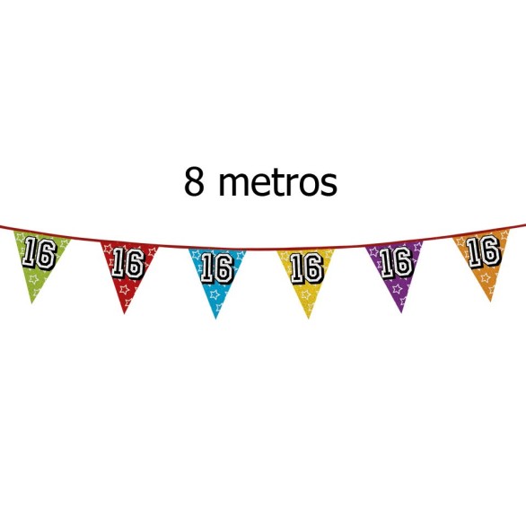 Bandeirolas Numero 16 Brilhantes