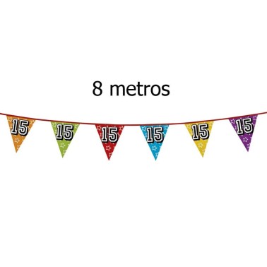 Bandeirolas Numero 15 Brilhantes