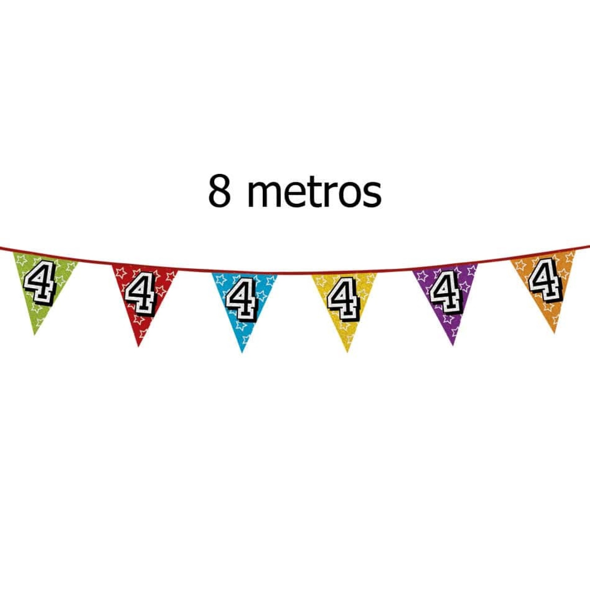 Bandeirolas Numero 4 Brilhantes