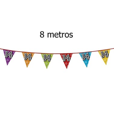 Bandeirolas Numero 14 Brilhantes