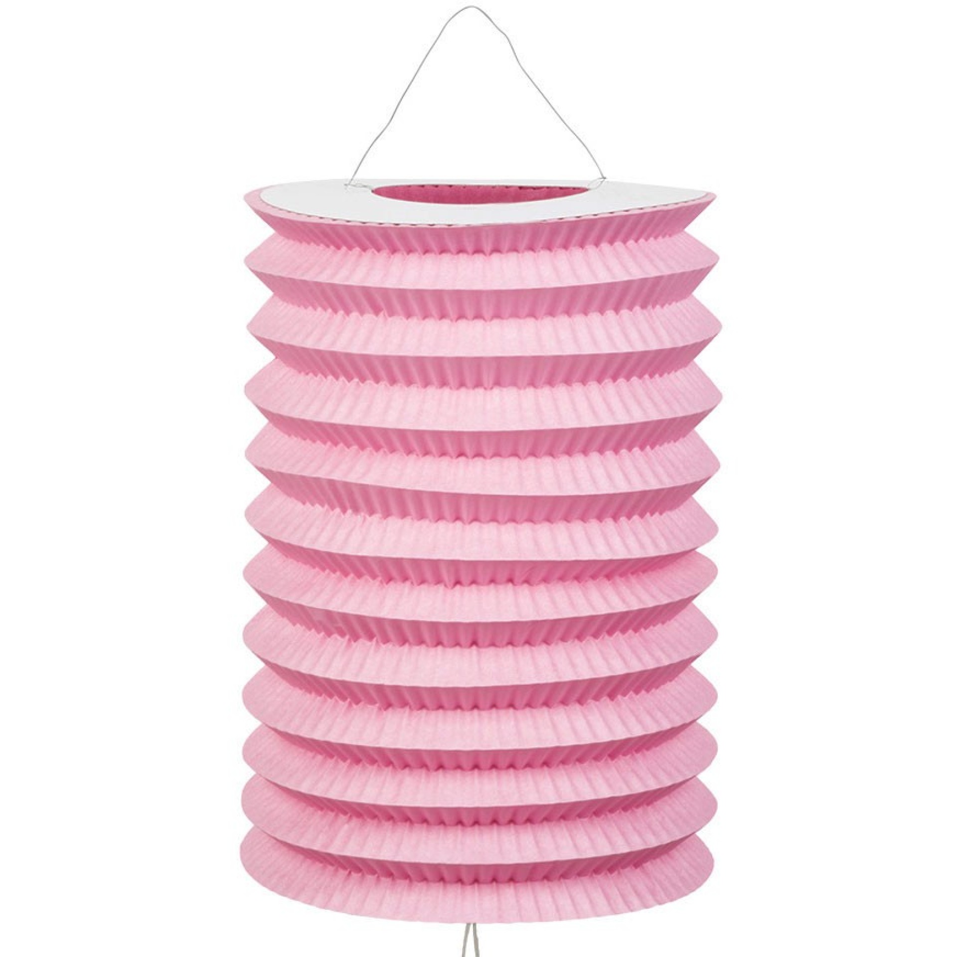 Lanterna Papel Rosa 16cm