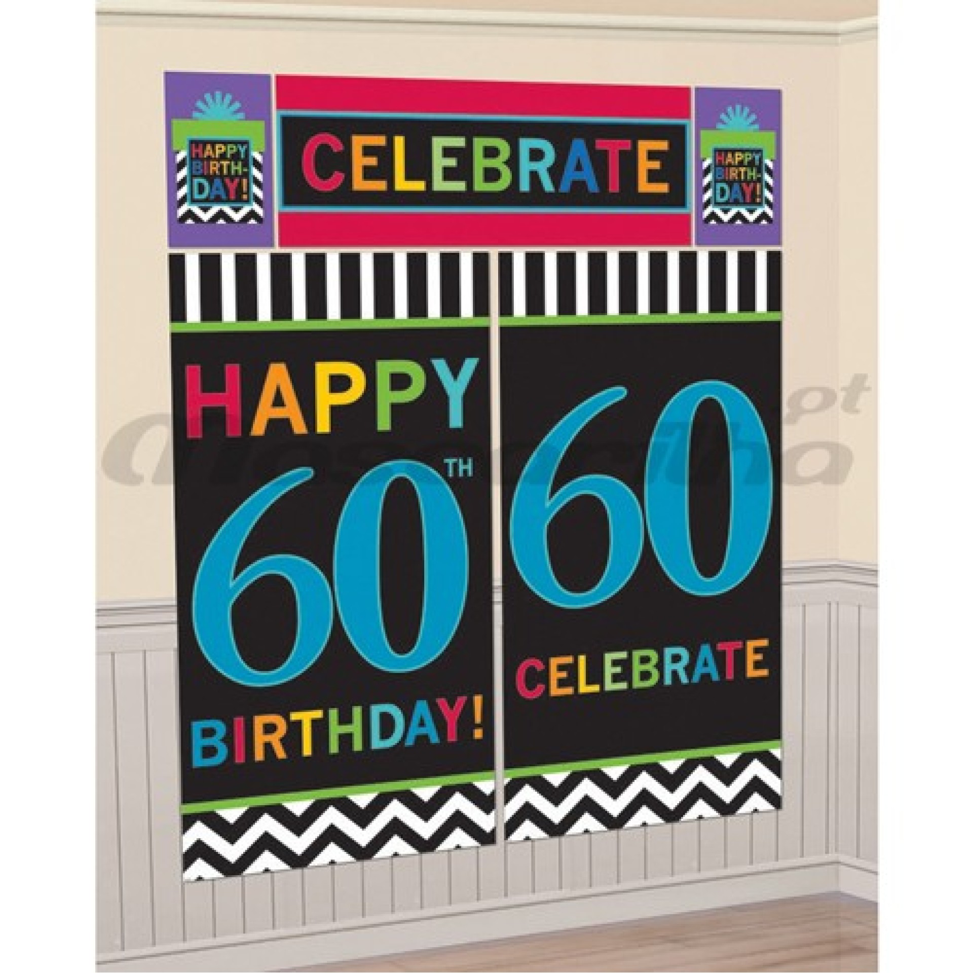 Cenário Aniversário 60 Anos Decorativo