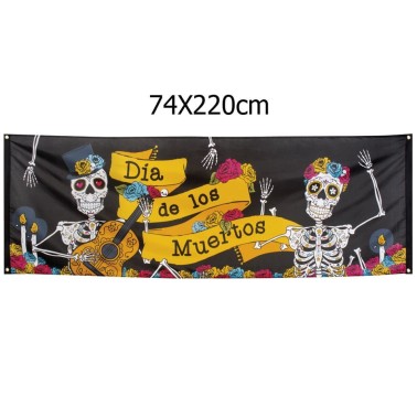 Bandeira Dia de los Muertos 74x220cm